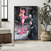 Charlie Chaplin Graffiti | Pink Panther Urban Art Print - Print